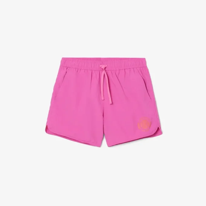 Calções de banho para homem com detalhe de emblema curto