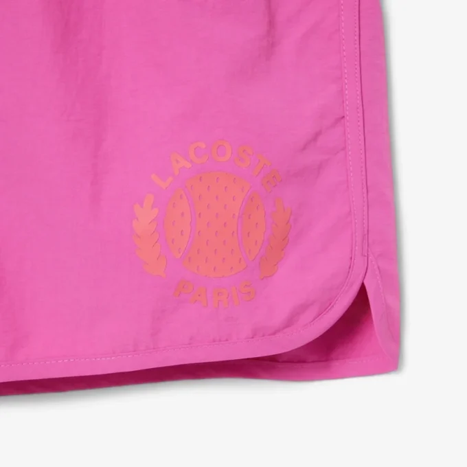 Calções de banho para homem com detalhe de emblema curto