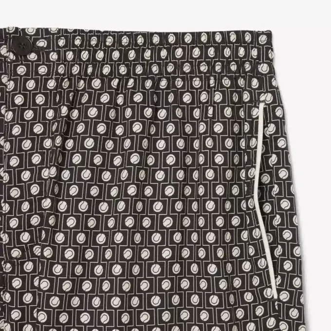 Calções de corte descontraído em mistura de algodão estampado The Blend