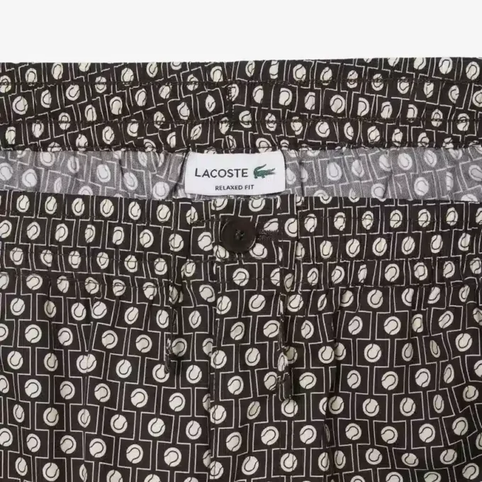 Calções de corte descontraído em mistura de algodão estampado The Blend