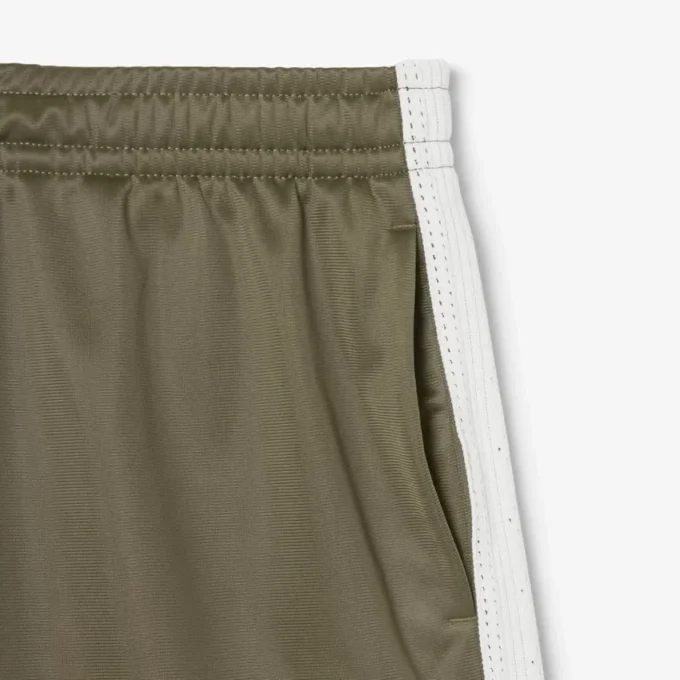 Calções de jersey acetinado com riscas Pointelle para mulher