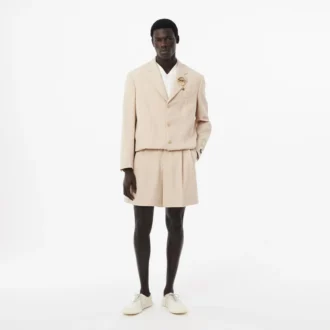 Calções de lã justos para homem da coleção Runway