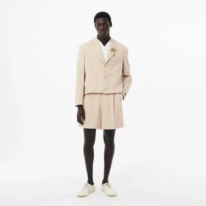 Calções de lã justos para homem da coleção Runway
