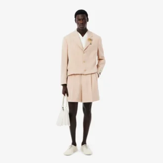 Calções de lã justos para homem da coleção Runway