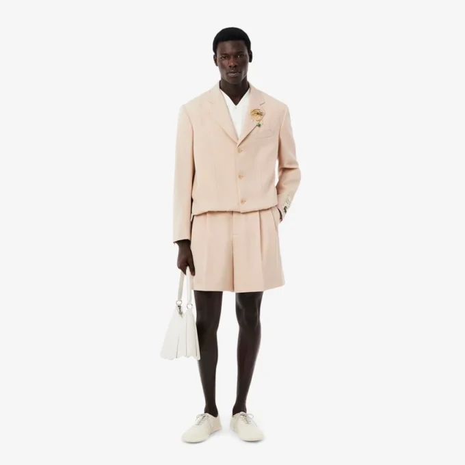 Calções de lã justos para homem da coleção Runway