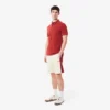 Calções de malha de algodão com blocos de cor para homem