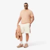 Calções de malha de algodão com blocos de cor para homem