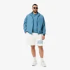 Calções de malha de algodão com estampado gráfico para homem