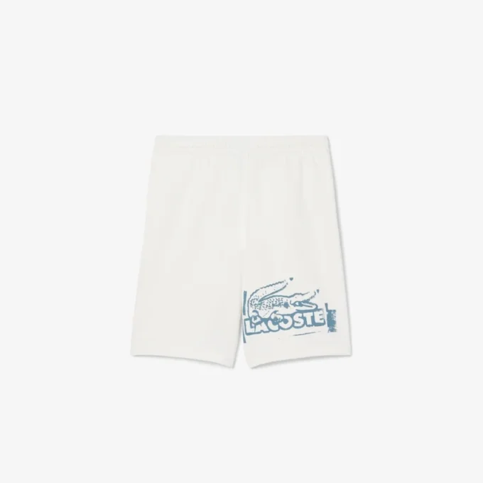 Calções de malha de algodão com estampado gráfico para homem