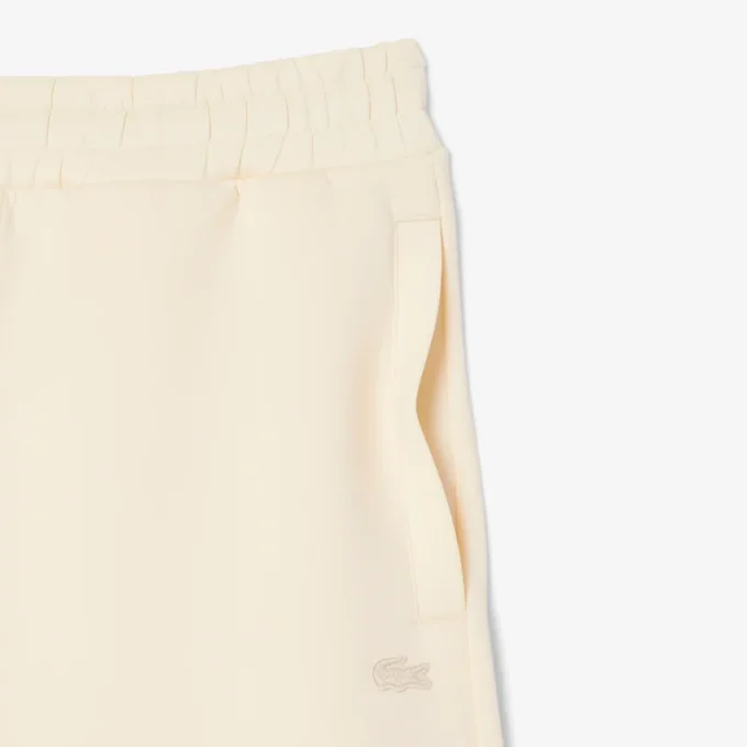 Calções de malha interlock de corte descontraído
