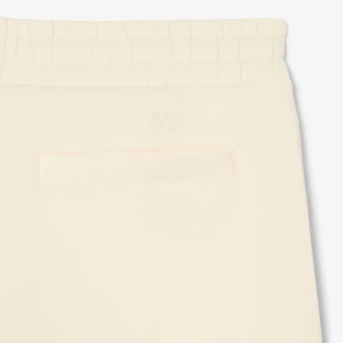 Calções de malha interlock de corte descontraído