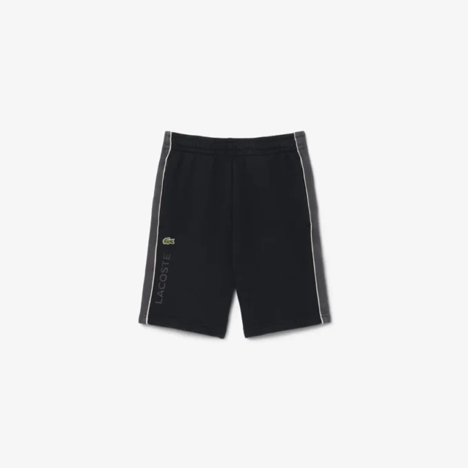 Calções de malha polar com blocos de cor