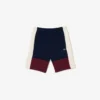 Calções de malha polar com blocos de cor, corte regular, para homem