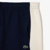 Calções de malha polar com blocos de cor, corte regular, para homem