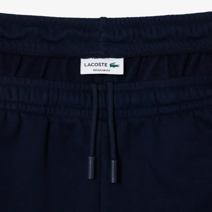 Calções de malha polar com blocos de cor, corte regular, para homem