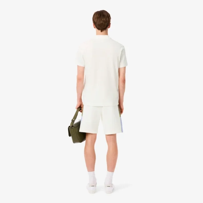 Calções de malha polar com blocos de cor para homem