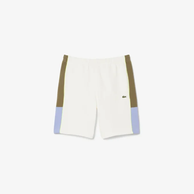 Calções de malha polar com blocos de cor para homem