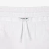 Calções de malha polar com bordado de texto, corte regular para homem