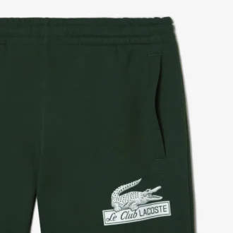 Calções de malha polar de algodão orgânico não escovado para homem