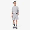 Calções de malha polar de corte regular para homem