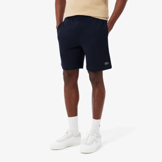 Calções de malha polar de corte regular para homem