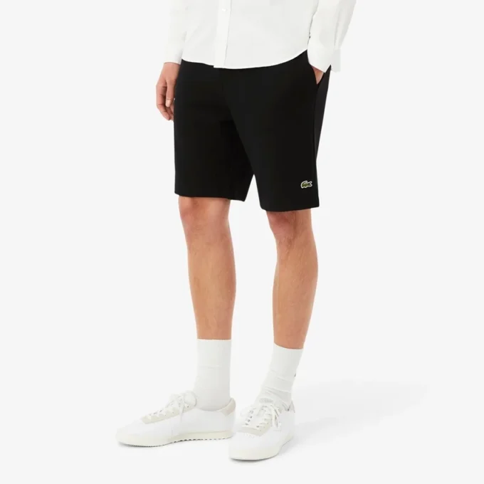 Calções de malha polar de corte regular para homem