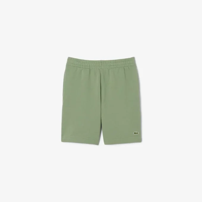 Calções de malha polar de corte regular para homem