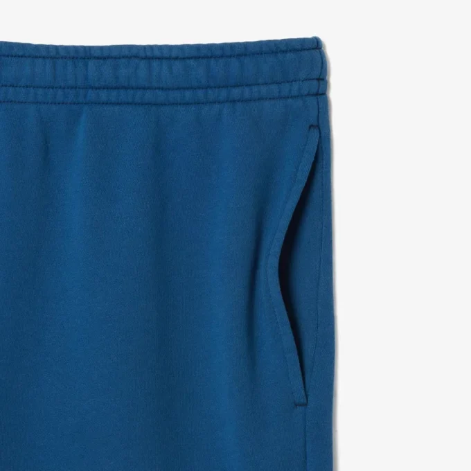 Calções de malha polar estampados com efeito lavado, corte regular, para homem