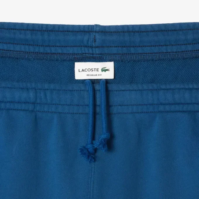 Calções de malha polar estampados com efeito lavado, corte regular, para homem