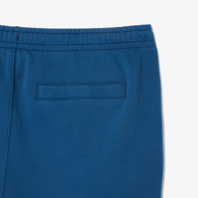 Calções de malha polar estampados com efeito lavado, corte regular, para homem