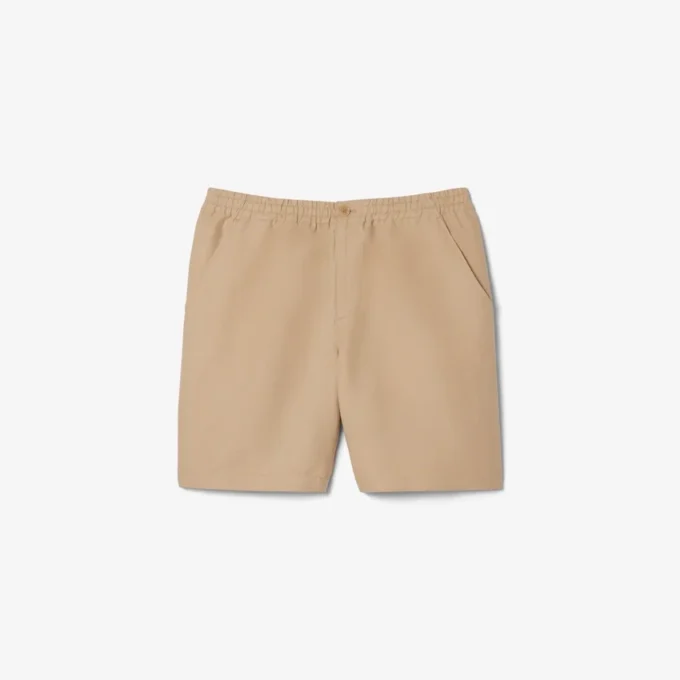 Calções de mistura de lã de corte regular para homem