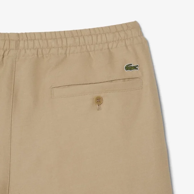Calções de mistura de lã de corte regular para homem