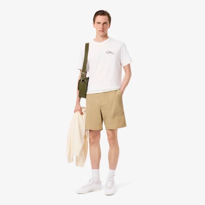 Calções de nylon repelentes à água e resistentes ao vento para homem