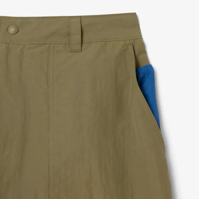 Calções de nylon repelentes à água e resistentes ao vento para homem