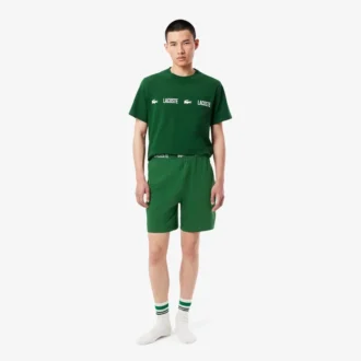 Calções de pijama de algodão macio para homem