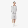 Calções de pijama de malha polar de corte reto para homem