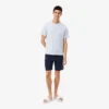 Calções de pijama de malha polar de corte reto para homem
