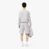 Calções de pijama de malha polar de corte reto para homem