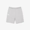 Calções de pijama de malha polar de corte reto para homem