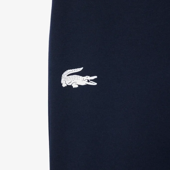 Calções de pijama de malha polar de corte reto para homem