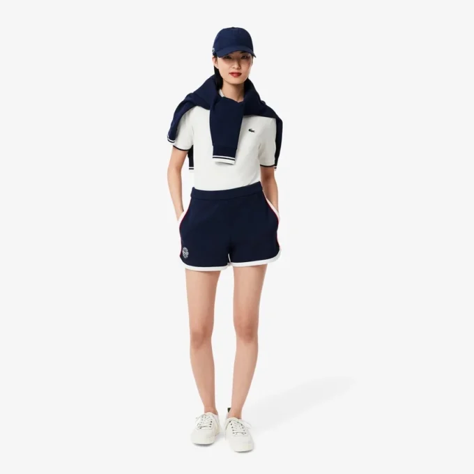Calções de piqué elástico Tennis Heritage para mulher
