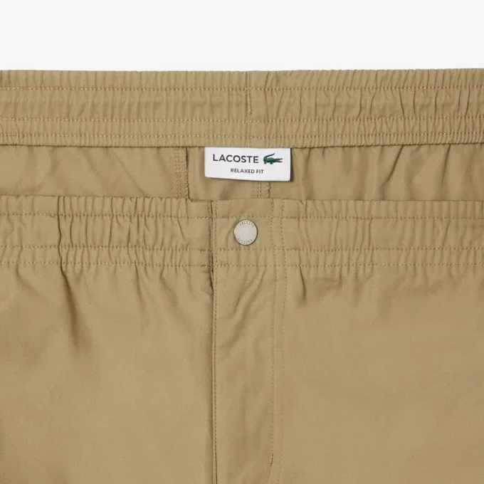 Calções de popeline de corte descontraído para homem