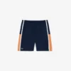 Calções de ténis masculinos leves com riscas coloridas