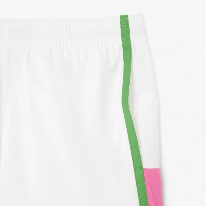 Calções de ténis masculinos leves com riscas coloridas