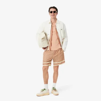 Calções leves com estampado Monogram para homem