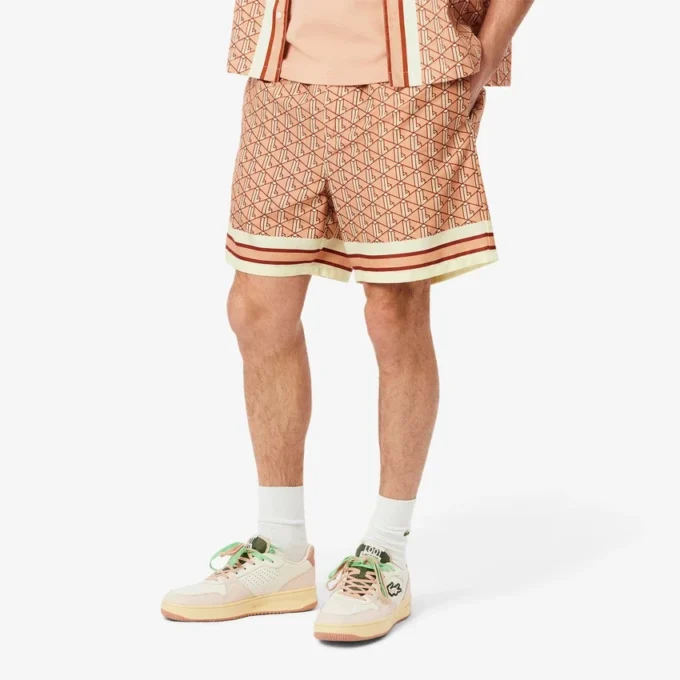 Calções leves com estampado Monogram para homem