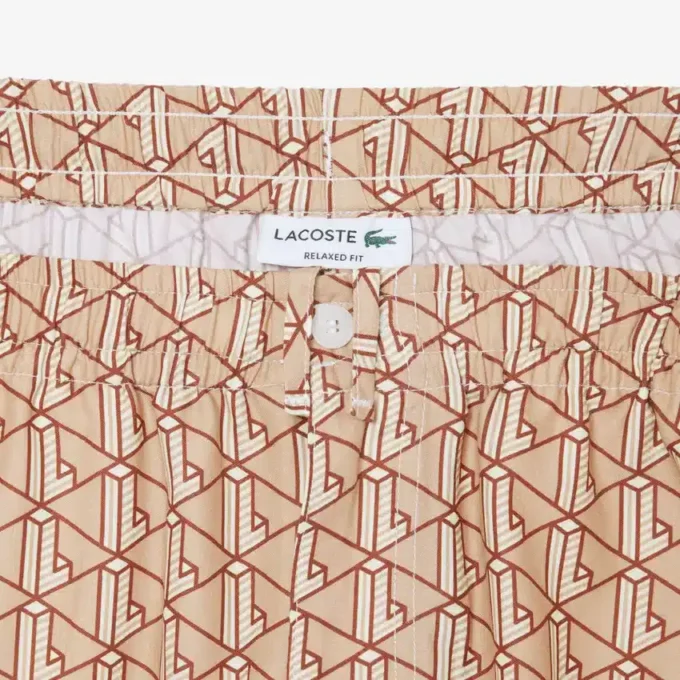 Calções leves com estampado Monogram para homem