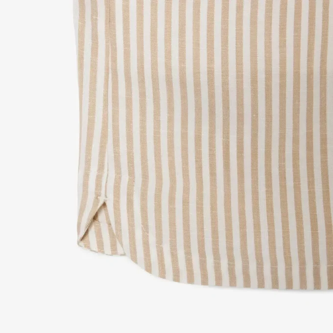 Calções oversized em mistura de linho e algodão