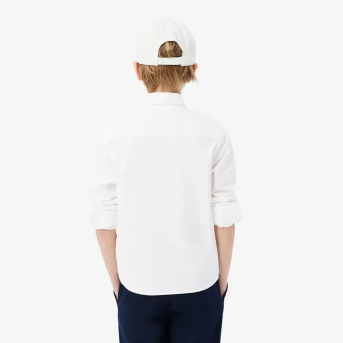Camisa com bolso no peito em tecido Oxford