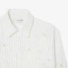 Camisa de algodão bordada com corte descontraído